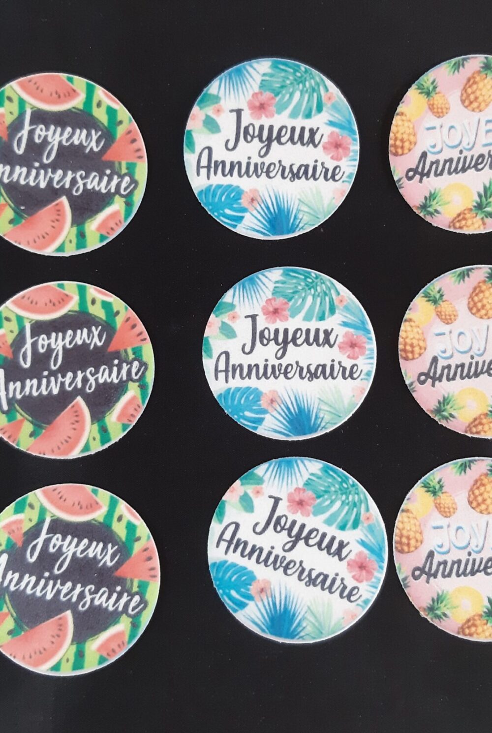 joyeux anniversaire summer disques cupcake
