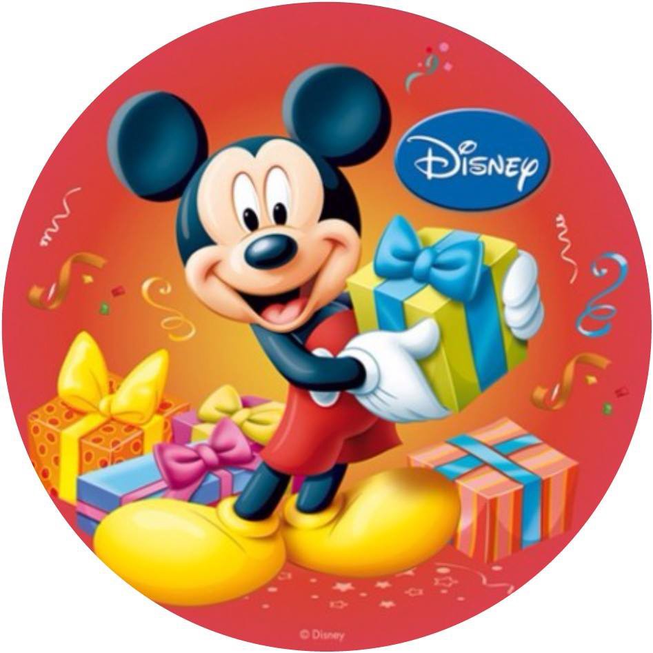 Mickey fond rouge 20 cm