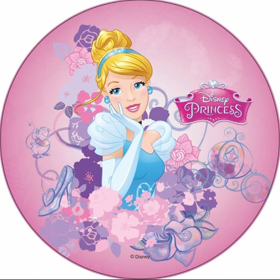 Princesses Cendrillon fond rose
