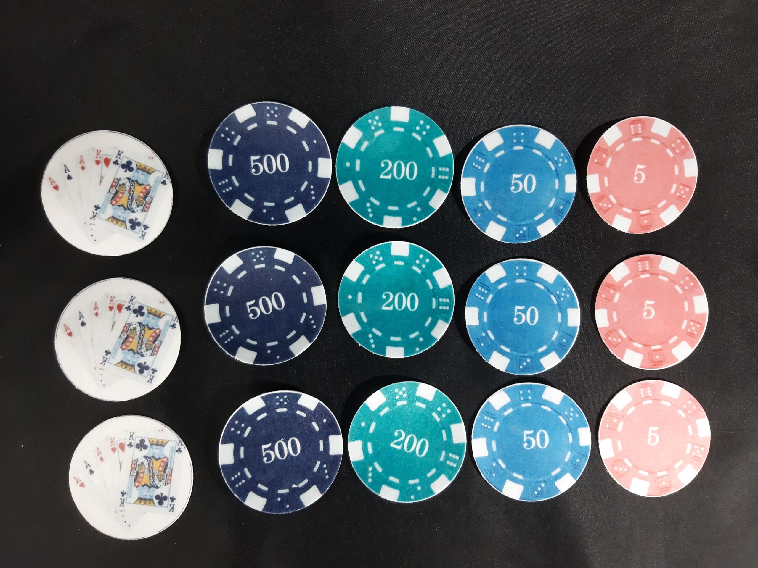 Poker disques cupcake