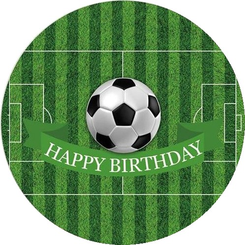 Terrain de foot ballon Happy birthday