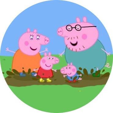 Peppa pig dans le jardin