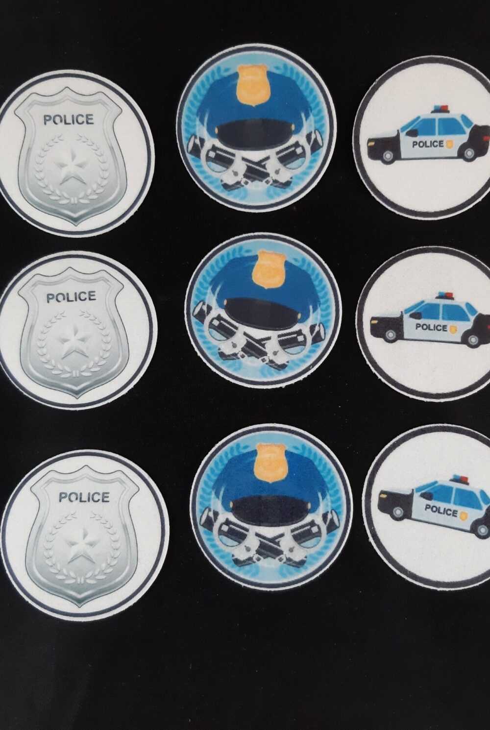Police disques cupcake