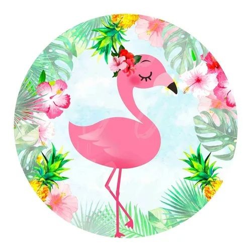 flamingo et fleurs