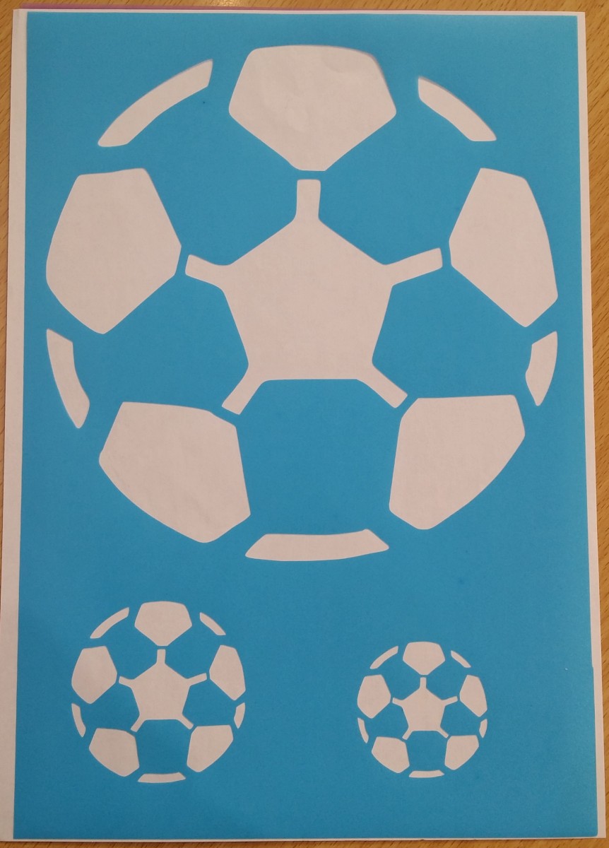 ballon de foot pochoir - stencil