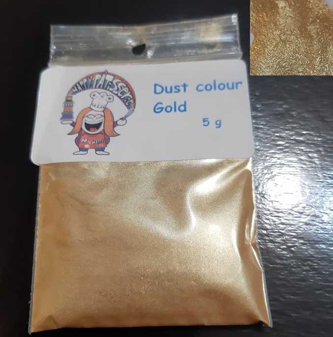 Colorant alimentaire poudre gold/or métallisé