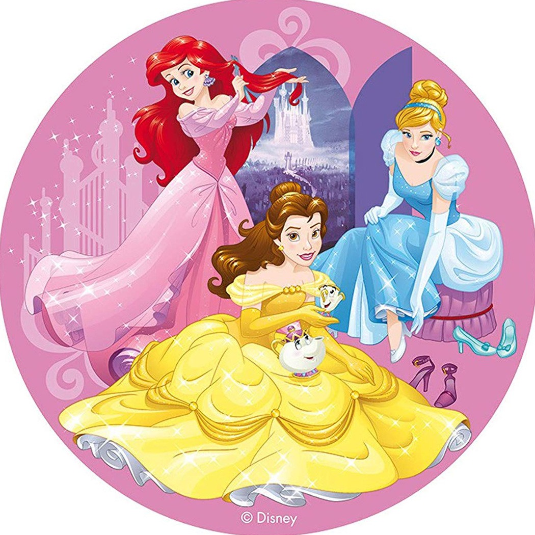 Princesses in ball gowns