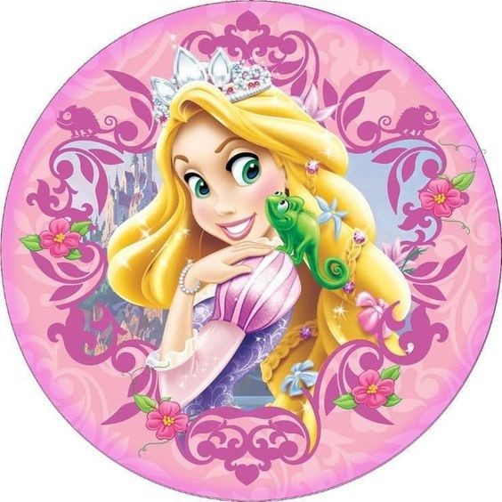 Princesses Raiponce fond rose