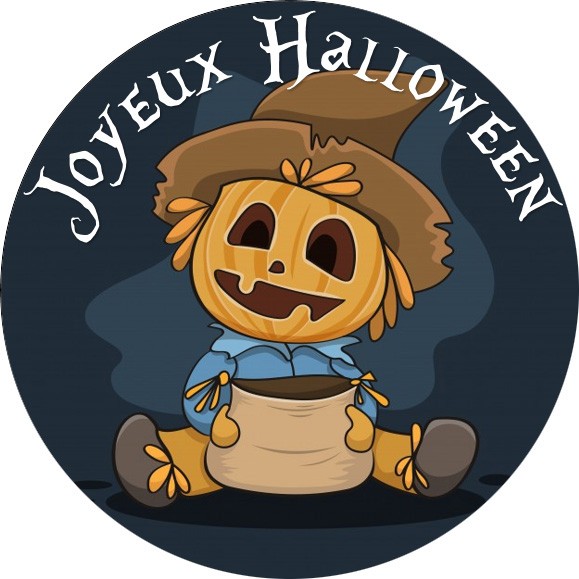 Joyeux Halloween épouvantail 20 cm