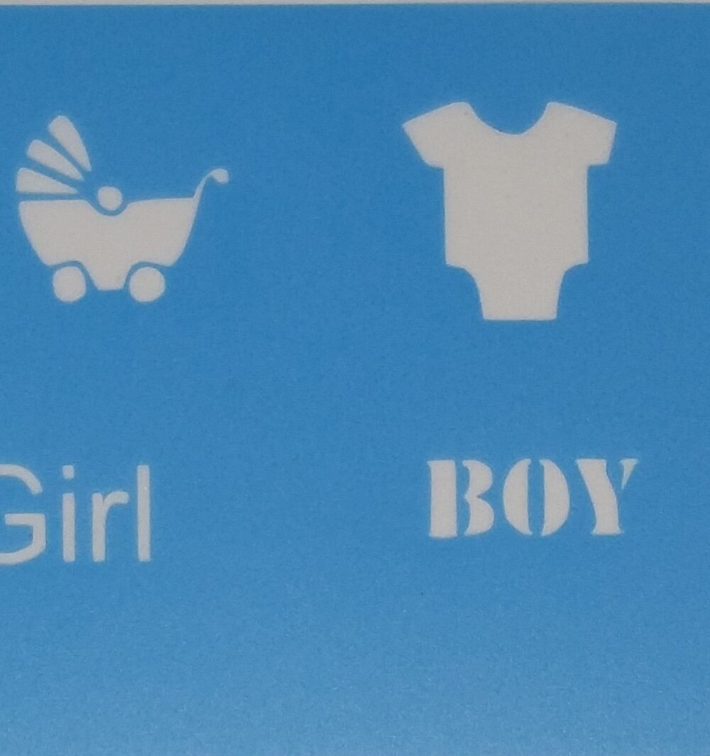 Naissance - bébé pochoir stencil gâteau