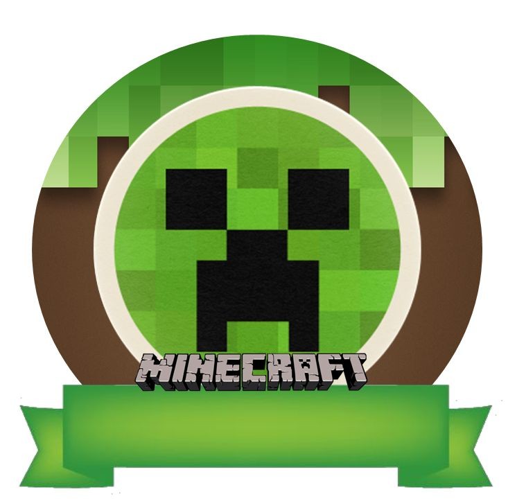 Minecraft creeper et banderole à personnaliser 20 cm azyme