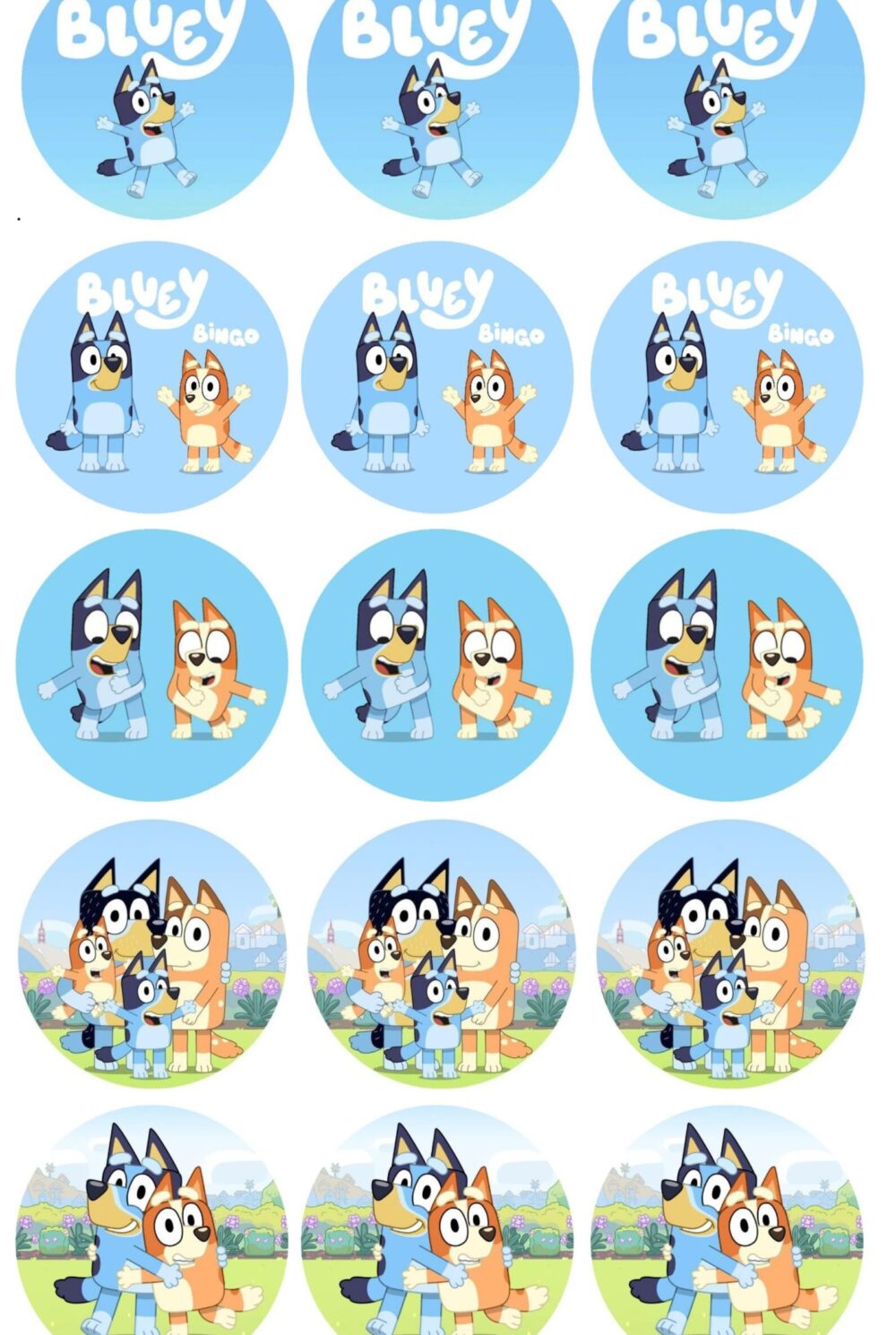 Bluey disques cupcake