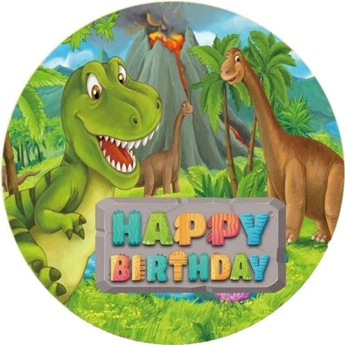dinosaures Happy Birthday couleur 20 cm