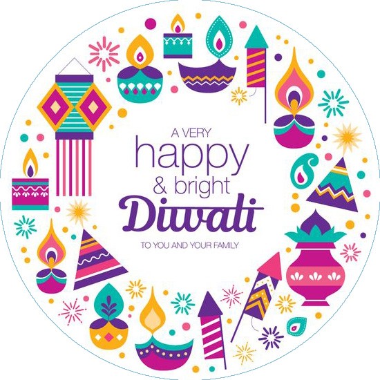 Happy Diwali fond blanc