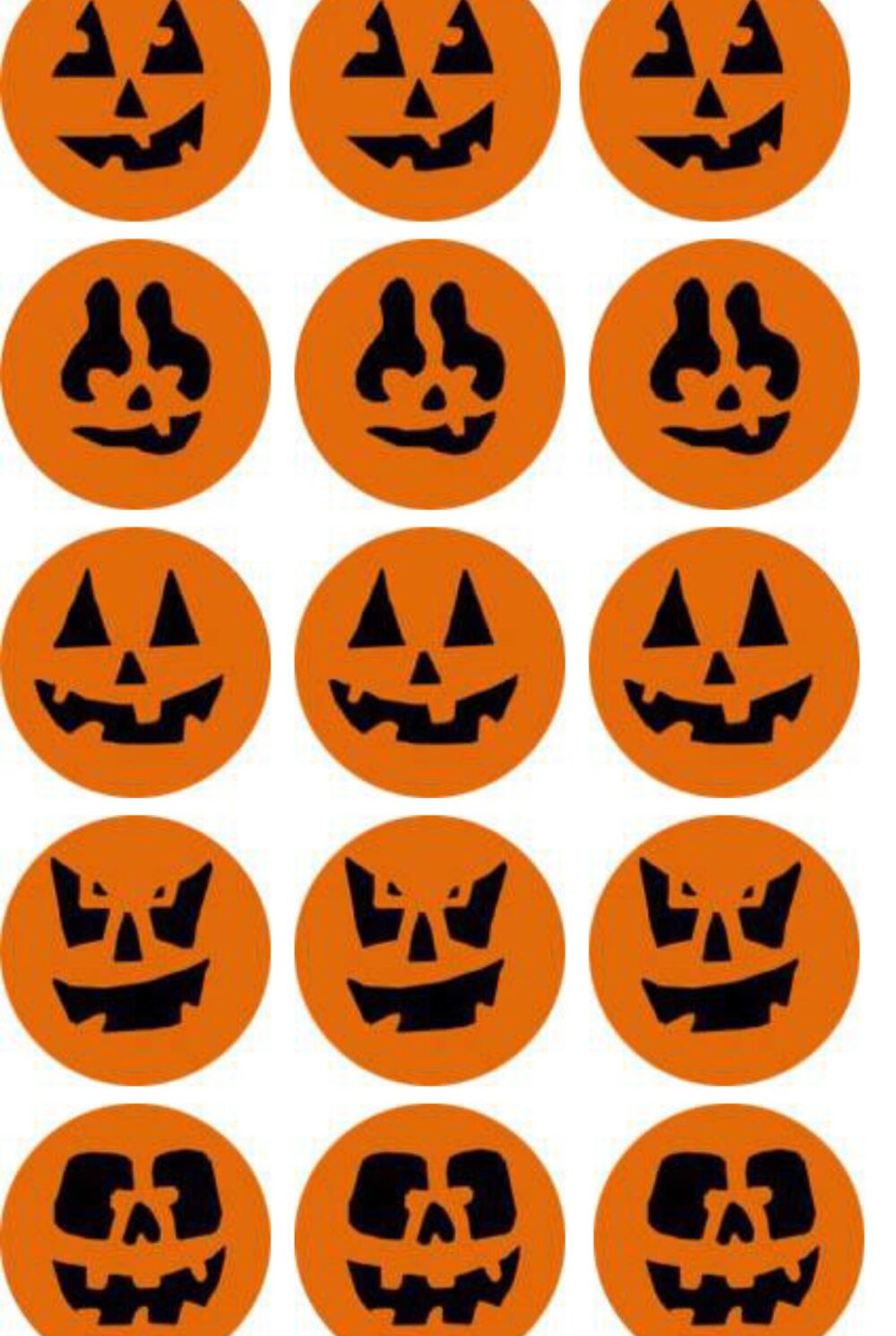 disques cupcake citrouille Halloween