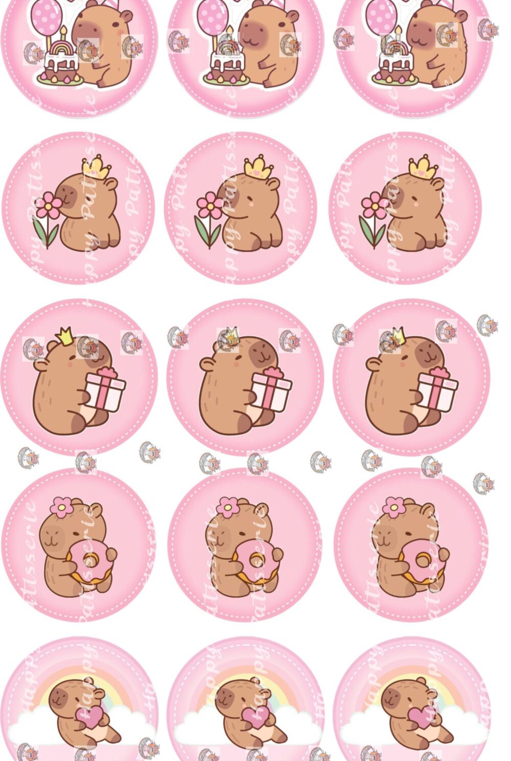 Kapybara disques cupcake