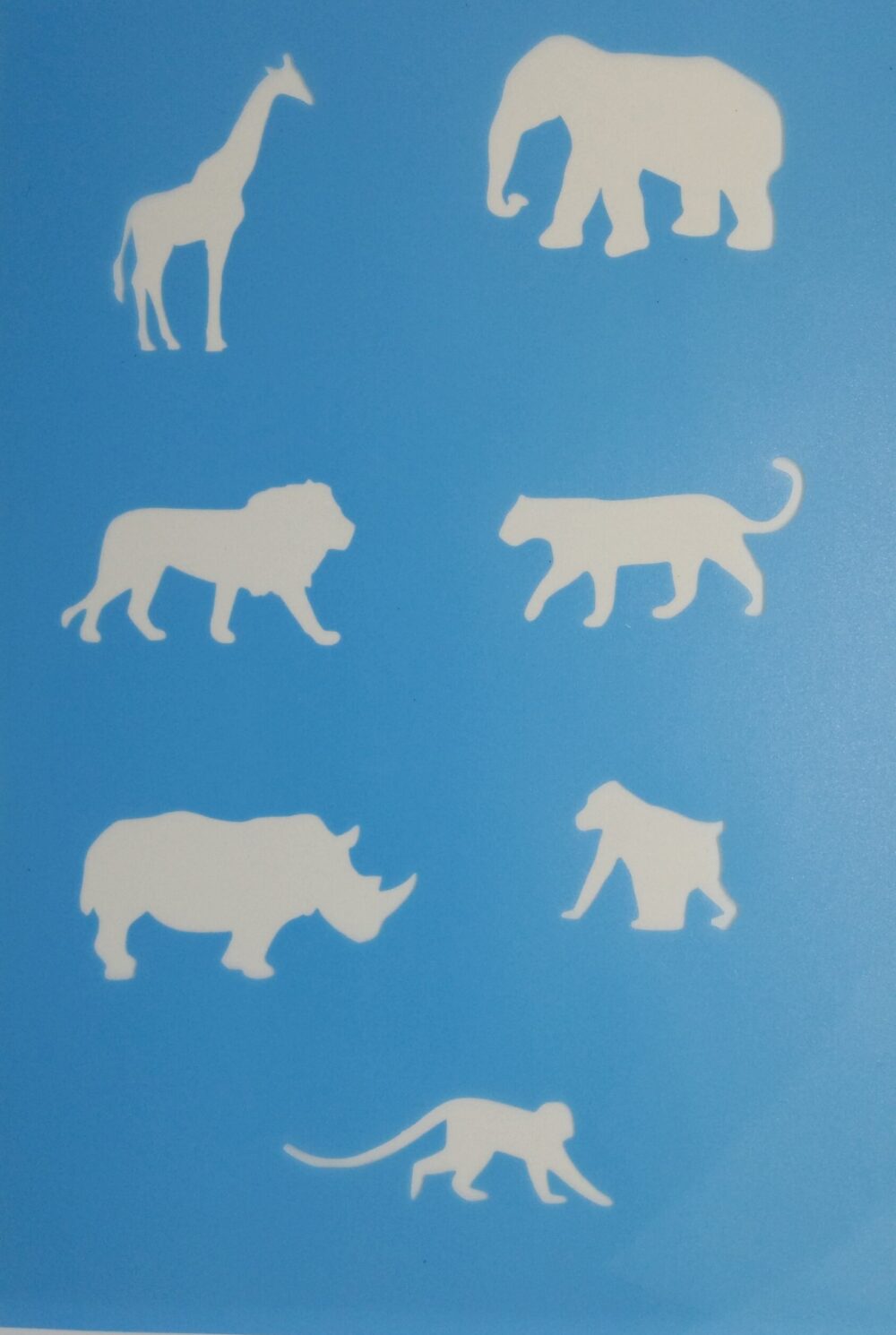 animaux de la jungle pochoir/ stencil gâteau