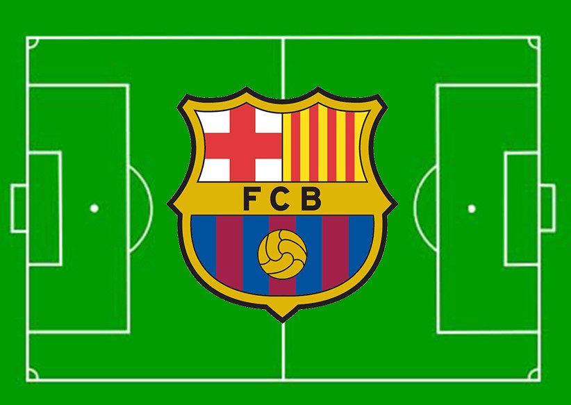 Barca ongezuurd A4 voetbalveld.