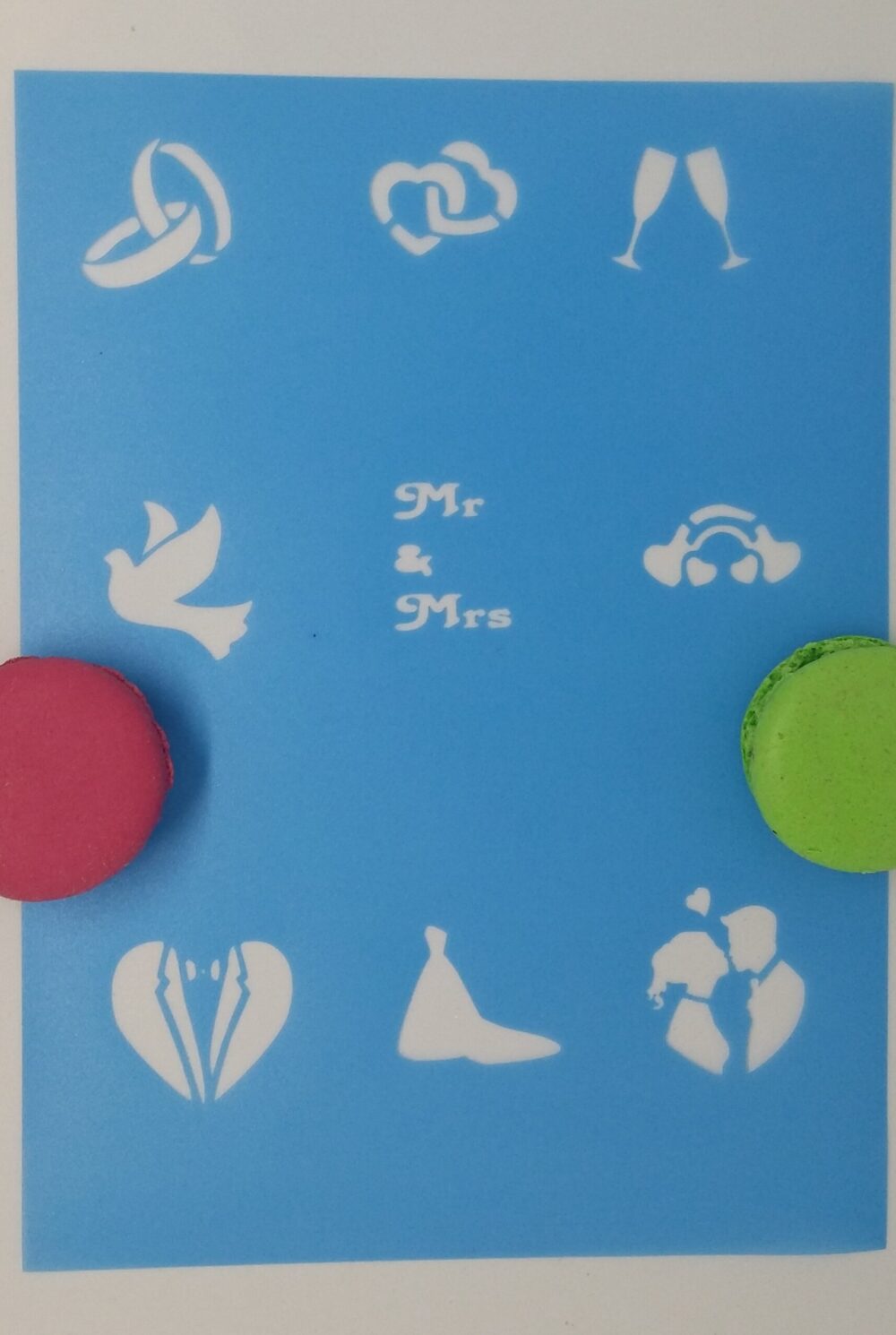Mariage pochoir stencil gâteau