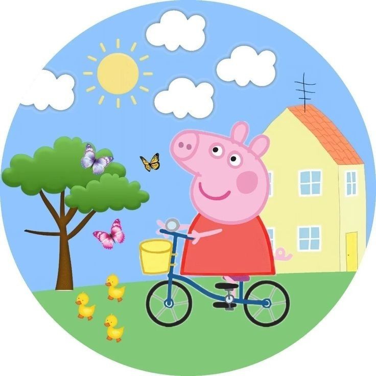 Peppa pig à vélo