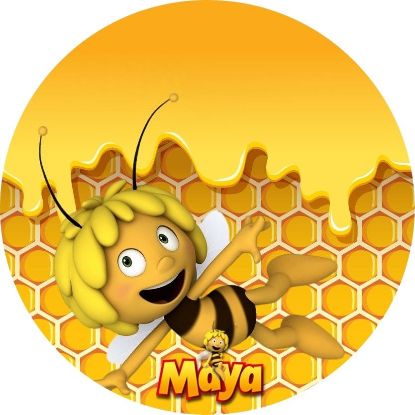 Maya l'abeille fond jaune