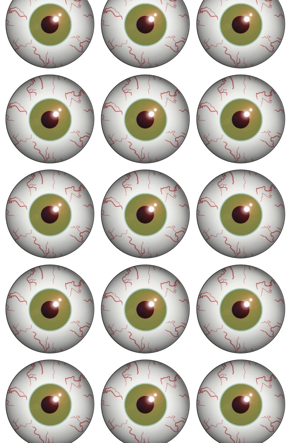 disques cupcake Halloween oeil