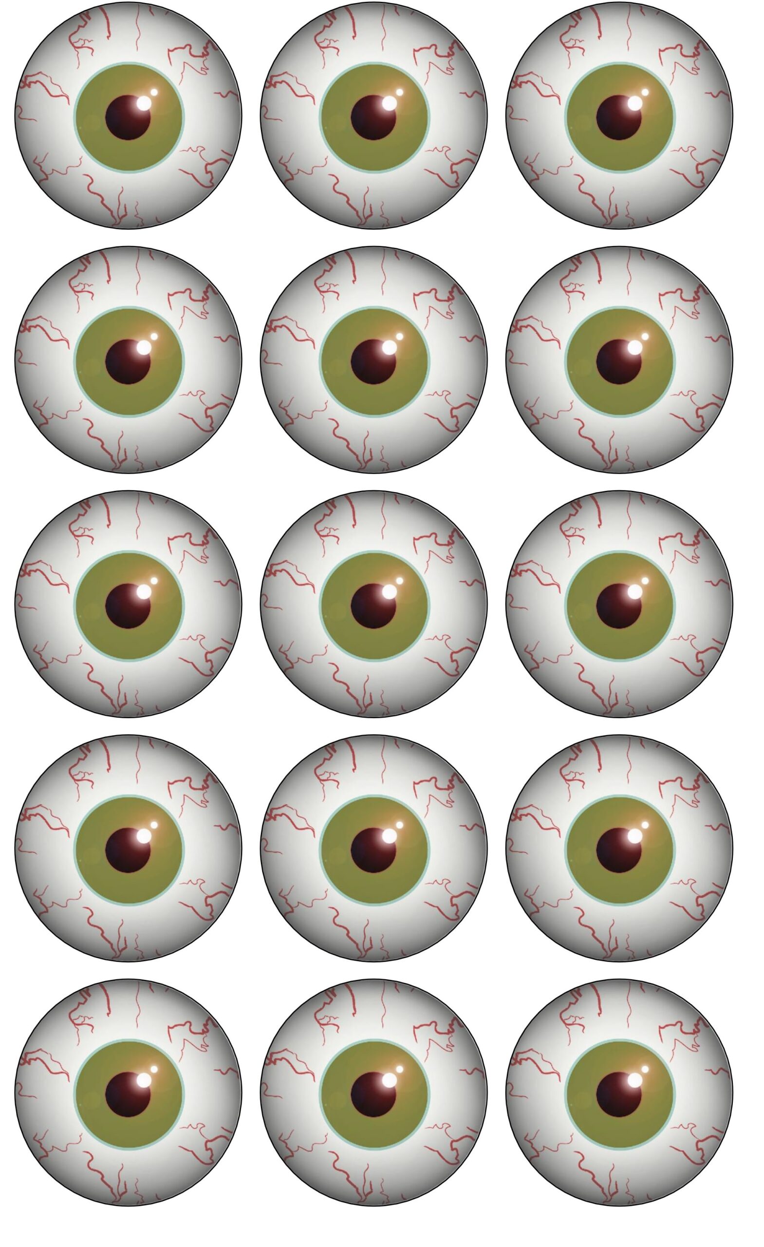 disques cupcake Halloween oeil