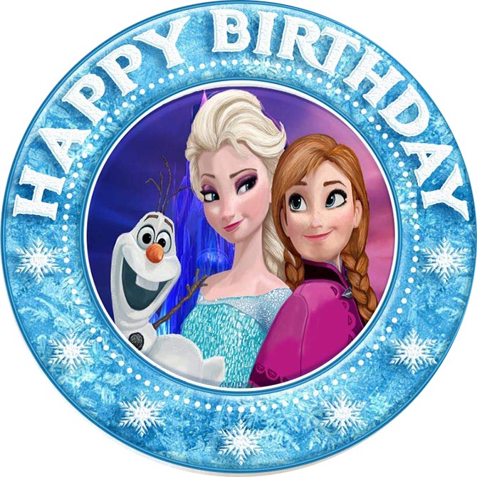 Reine des neige Happy Birthday 20 cm
