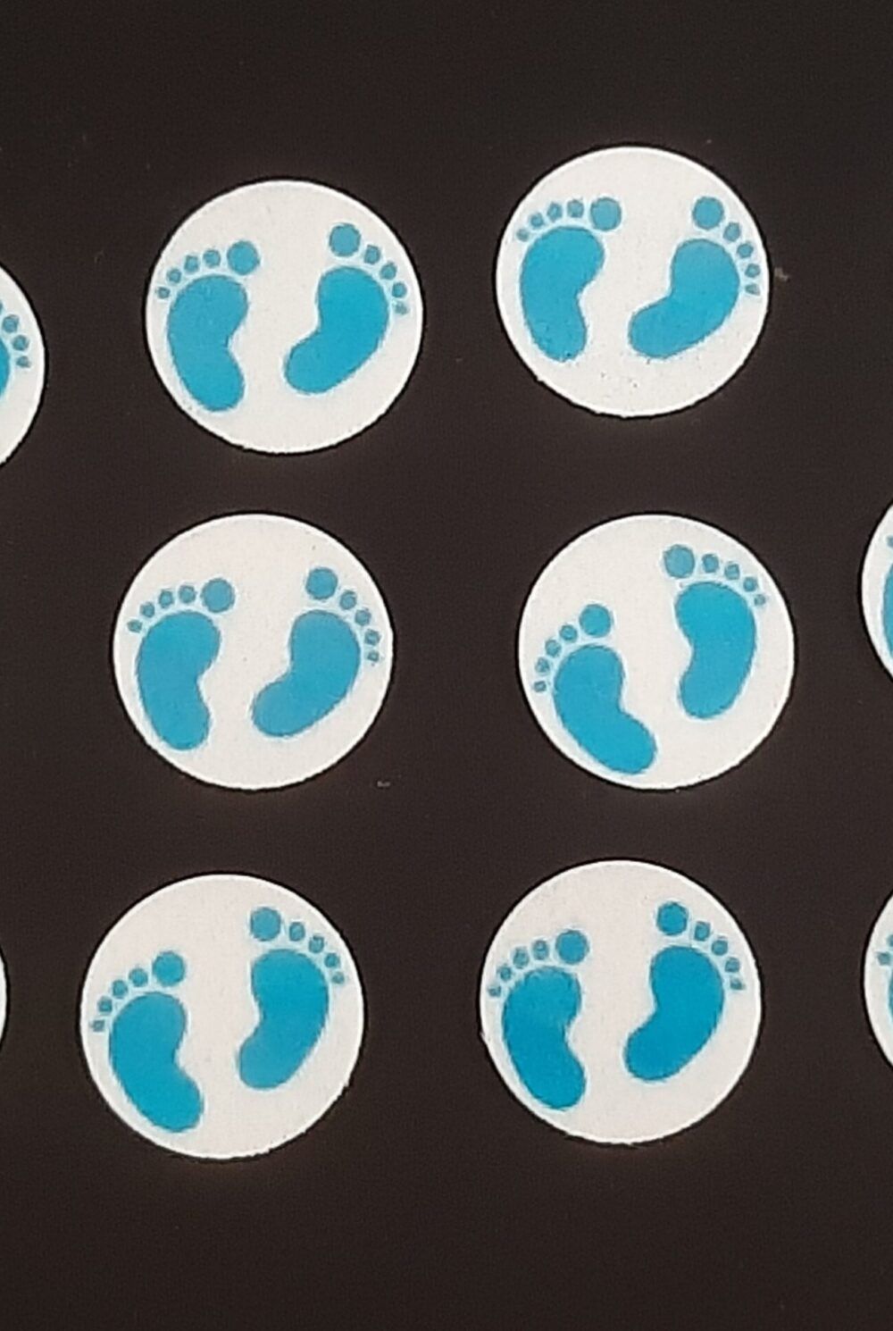 pieds bleus décor 2,5 cm