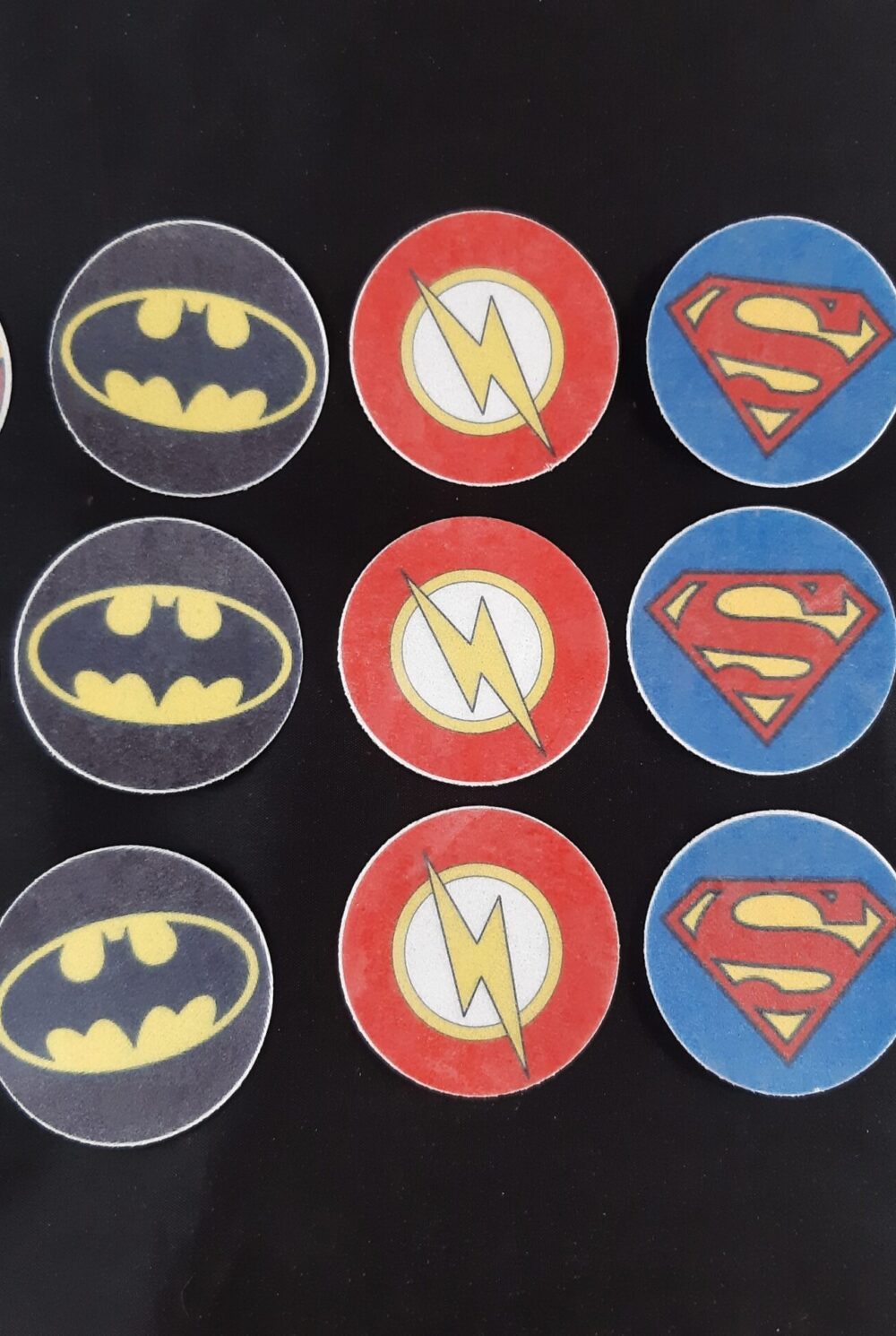 super héros DC disques cupcake