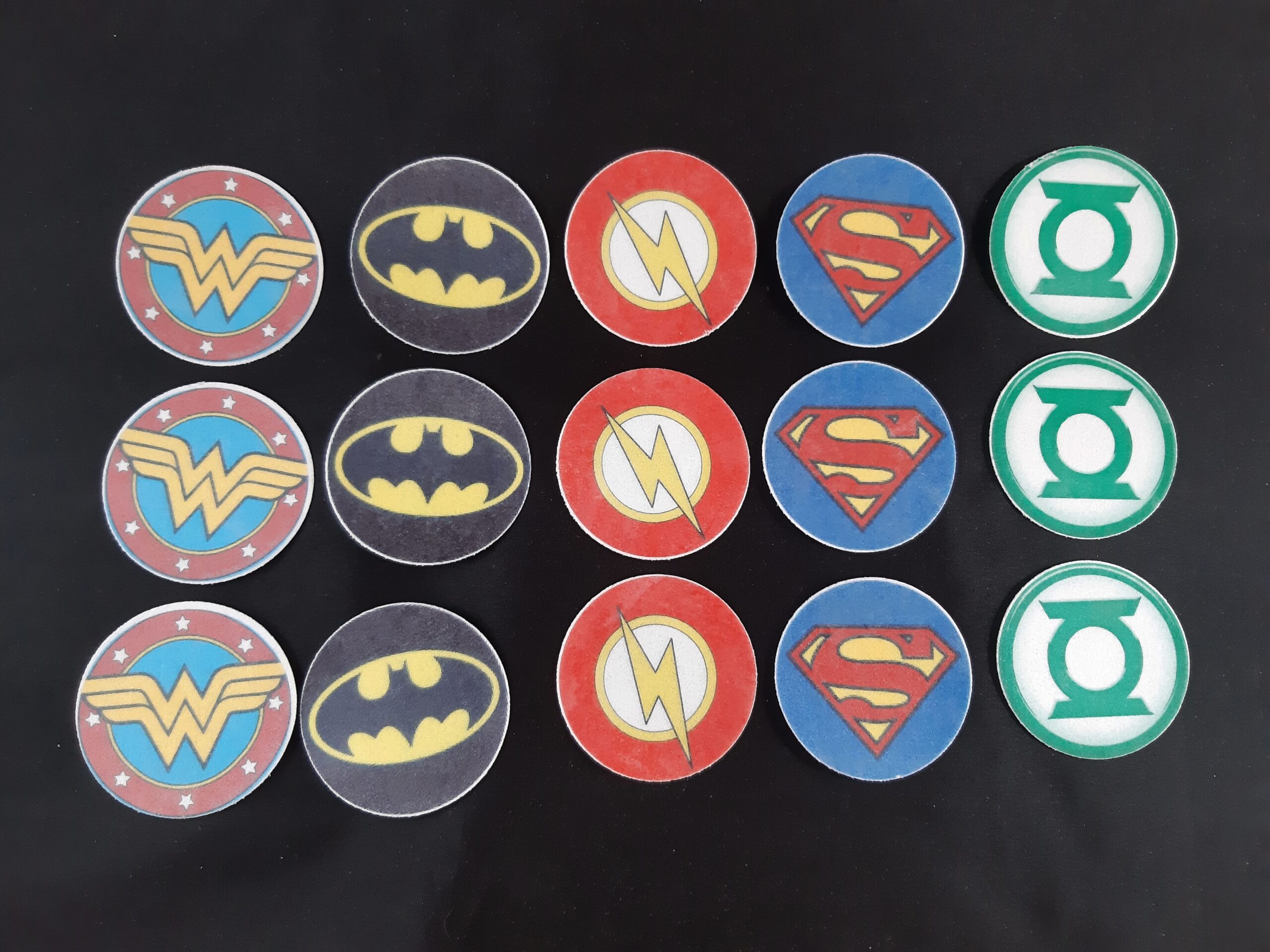 super héros DC disques cupcake