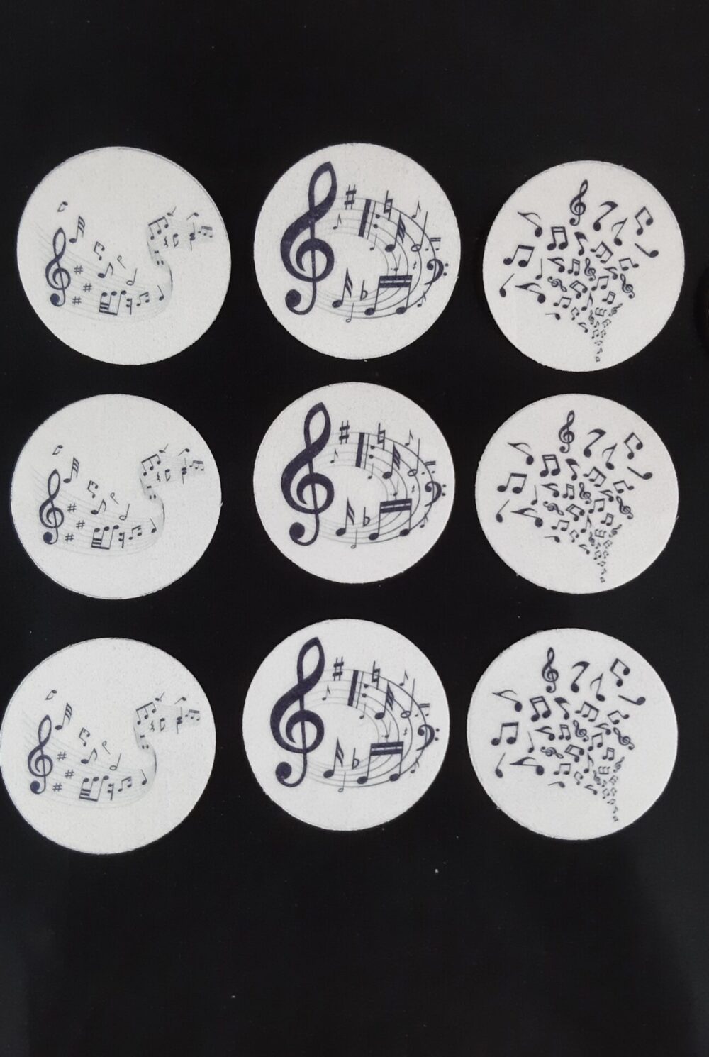 Partition de musique disques cupcake