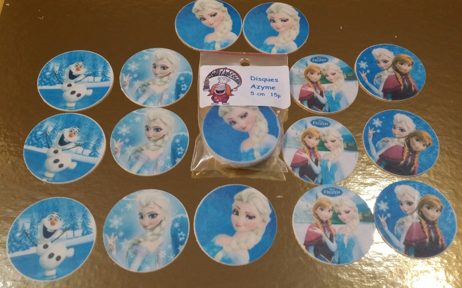 Frozen cupcake discs