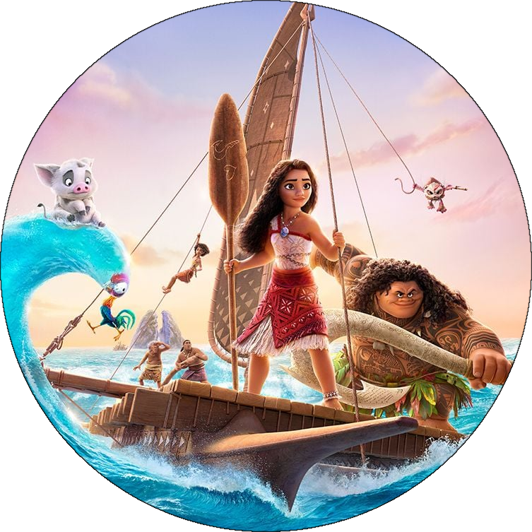 Vaiana en bateau