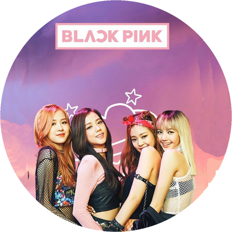 Black Pink logo rose rond 20 cm