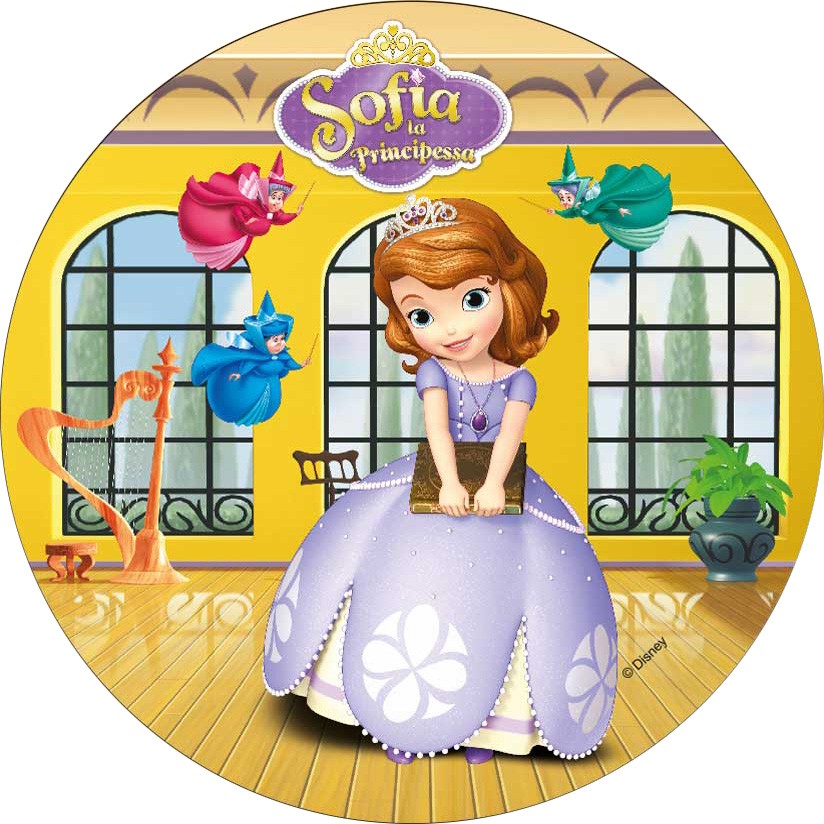 Princesse Sofia fond jaune