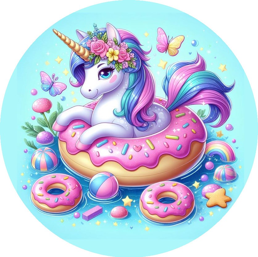 licorne avec des donuts