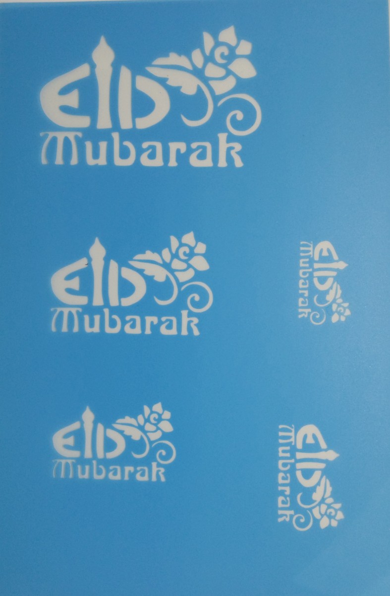 Eid Mubarak pochoir/ stencil à gateau