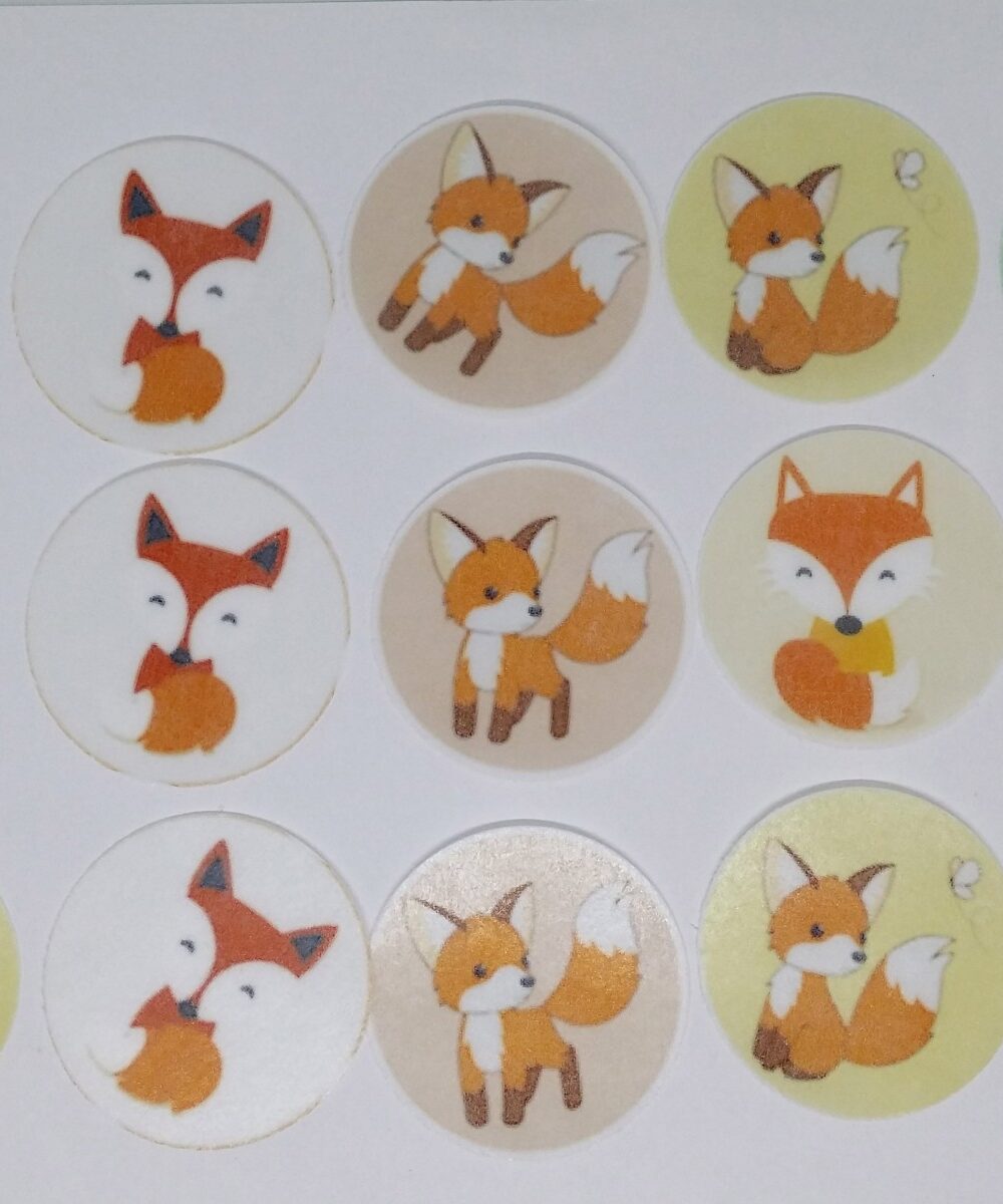 Fox cupcake schijfjes