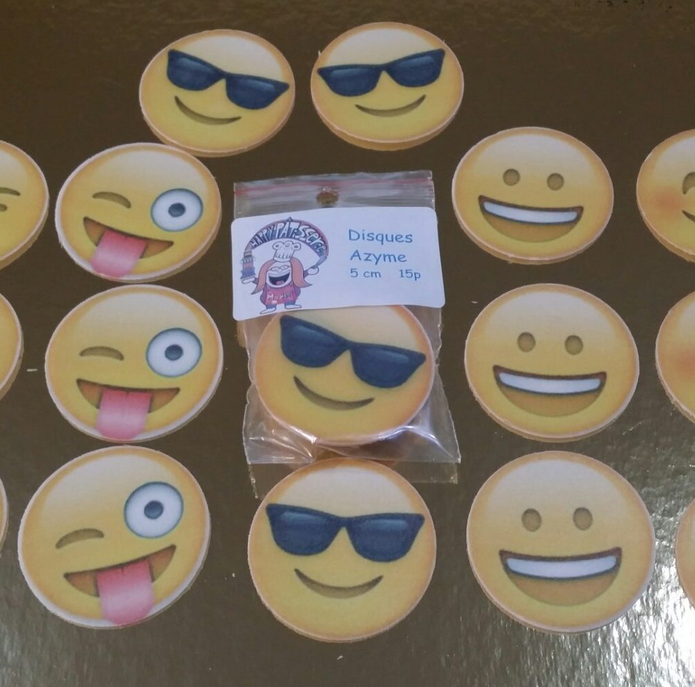 Emojis - smiley disque cupcake