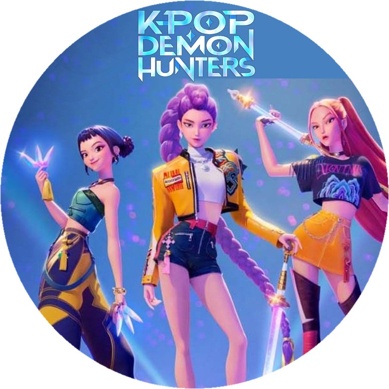 K- POP Demon Hunters fond bleu