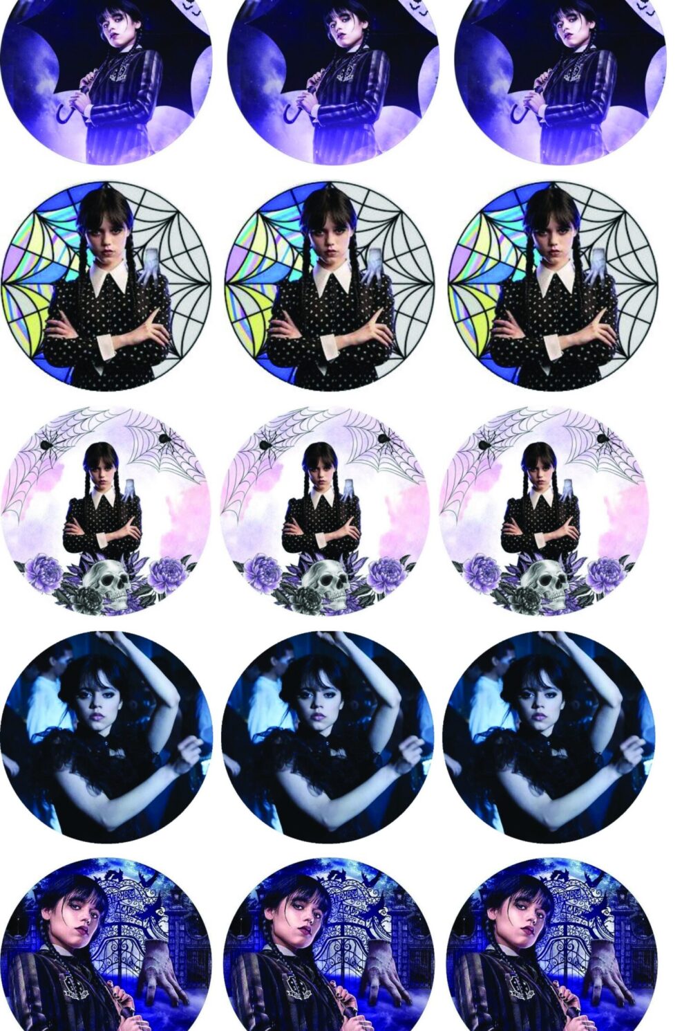 Mercredis Addams disque cupcake