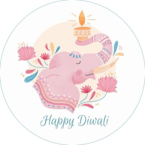 Happy Diwali éléphant