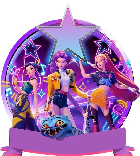 K- POP Demon Hunters avec bannière personnalisable