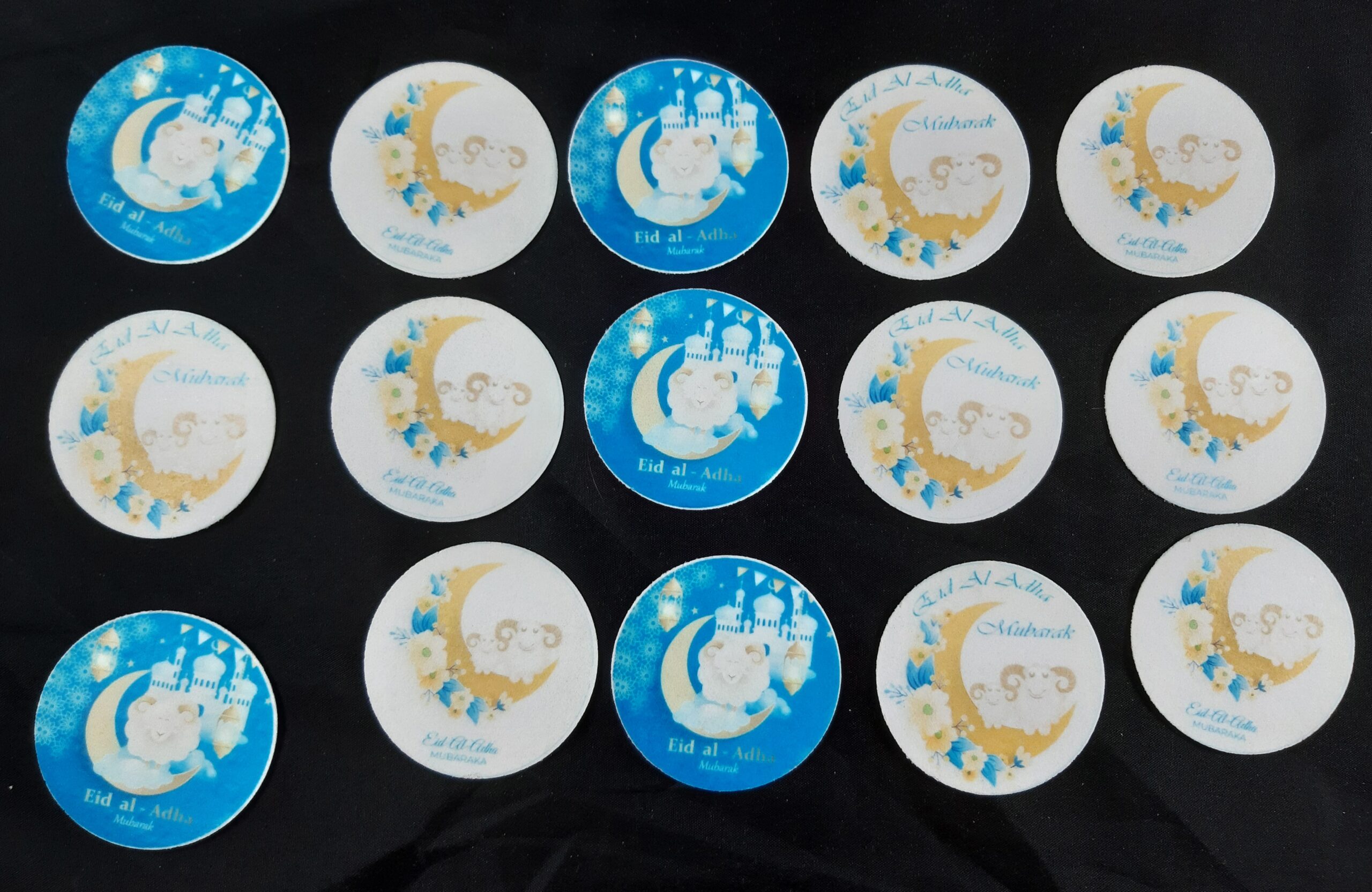 Eid Al Sadha disques cupcake
