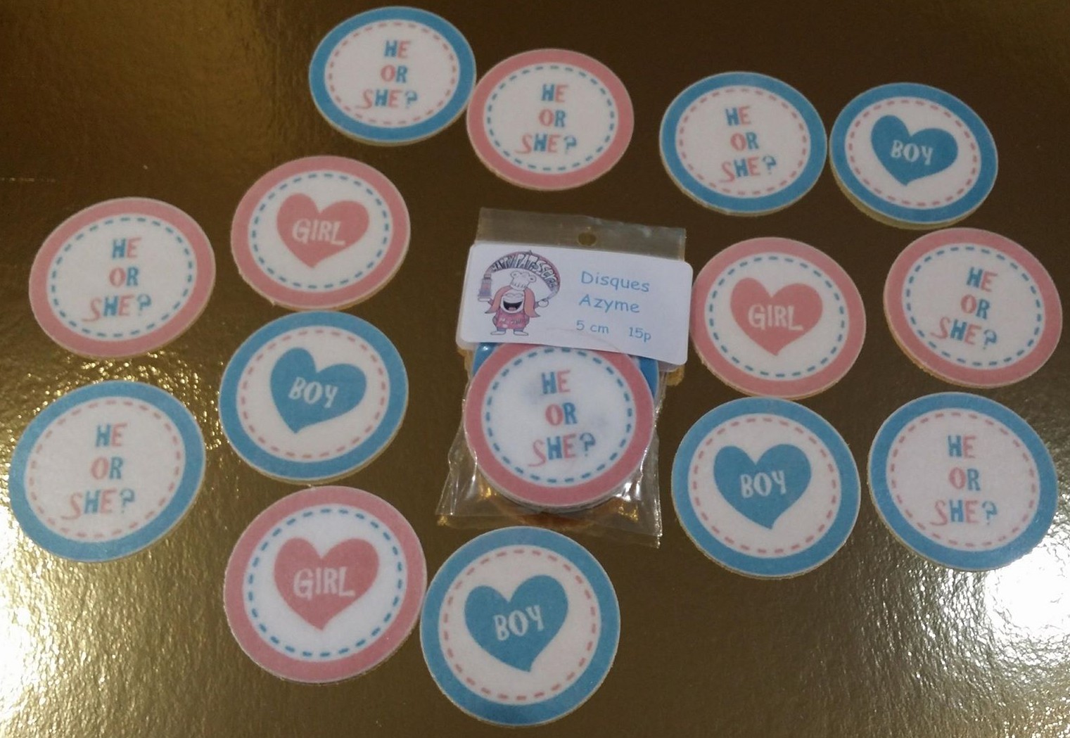 boy or girl disque cupcake