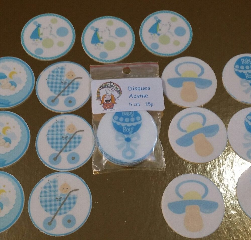 baby boy disques cupcake