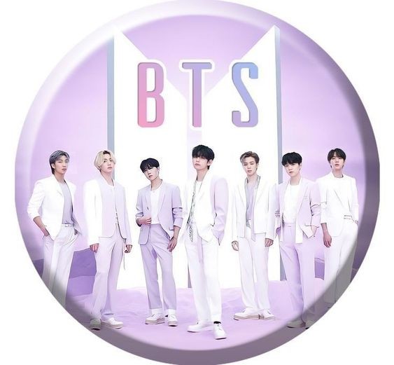 BTS fond mauve rond 20 cm