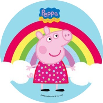 Peppa pig fond bleu