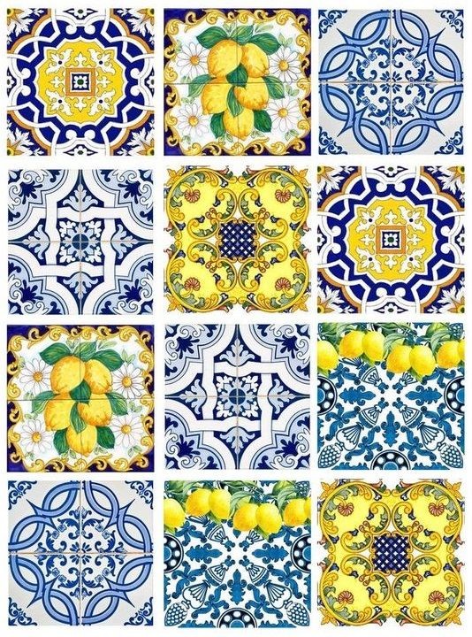 mosaïque jaune citron